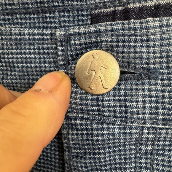 FDJ French Dressing Jeanswear Women's Chino Micro Check Pants Blue 14 Cropped - Picture 3 of 12